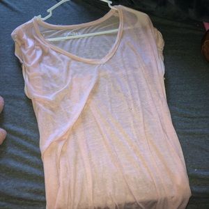 Pink see through shirt